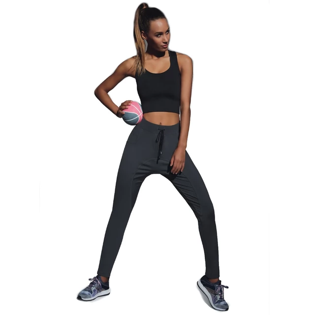 Women’s Sports Leggings BAS BLACK Lorena - Black - Graphite