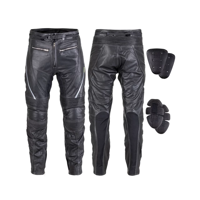 W-TEC Vilglen Leder Motorradhosen - schwarz