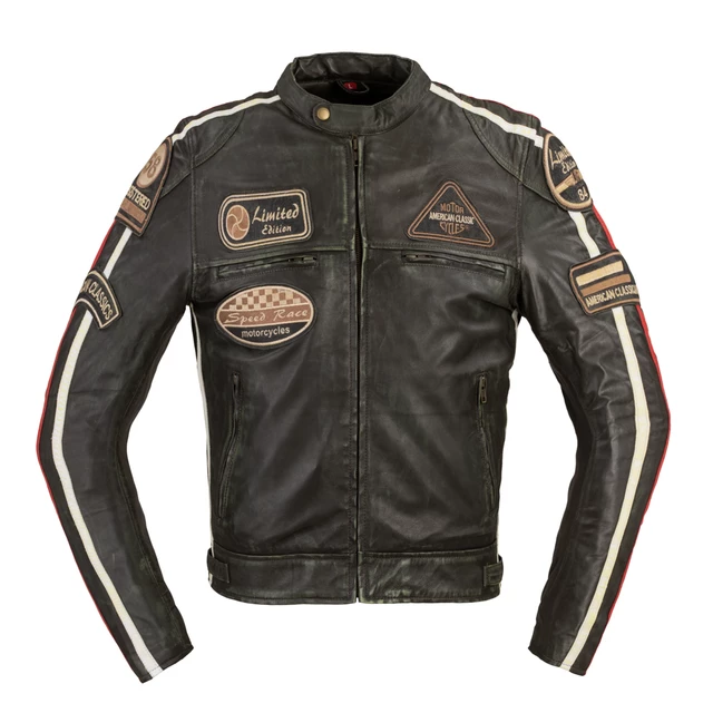 B-STAR Zagiatto Herren Leder-Motojacke - dunkles olivgrün - dunkles olivgrün