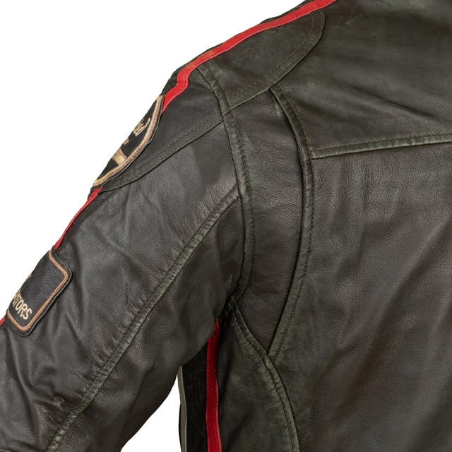 Men’s Leather Motorcycle Jacket B-STAR Zagiatto - Dark Olive Green