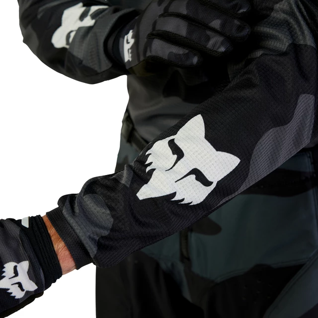 Motocross/Cycling Jersey FOX 180 Bnkr - Black Camo