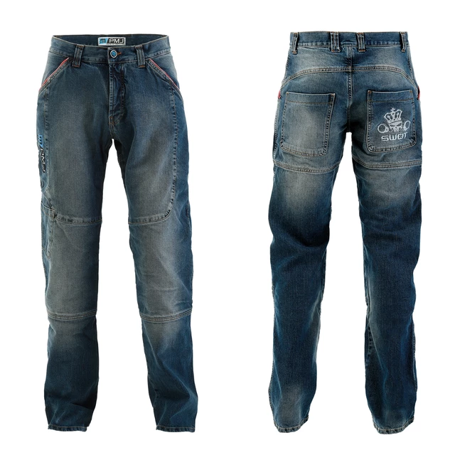 PMJ Boston Swot Herren-Motorradjeans - blau