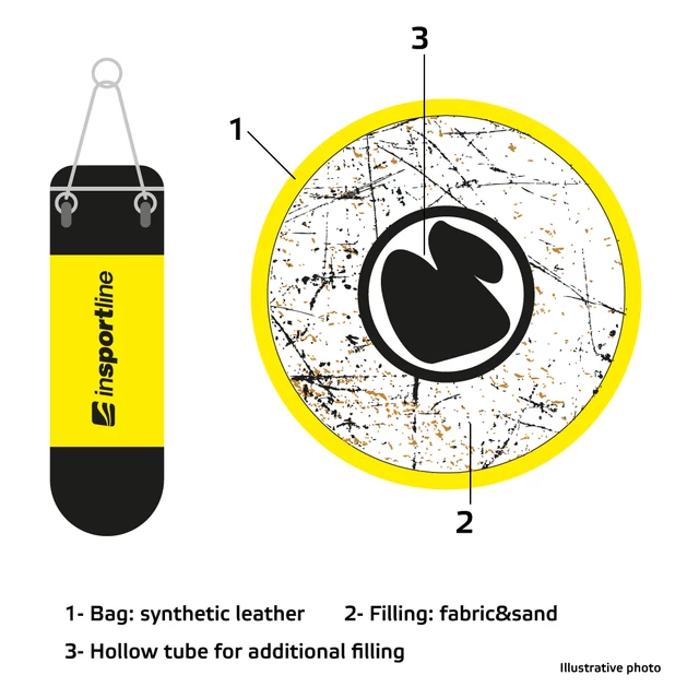 Boxovací pytel inSPORTline 33x120 cm / 40kg-80kg