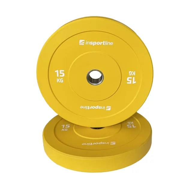 Gumový kotouč inSPORTline Bumper Plate Go 15 kg 50 mm