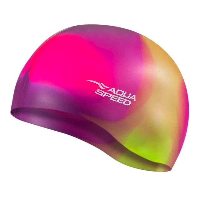 Swim Cap Aqua Speed Bunt - Black/Blue - Pink/Violet/Yellow