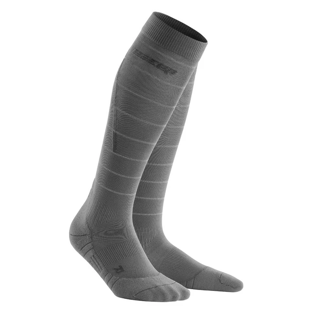 Férfi kompressziós zokni CEP Reflective - szürke - szürke