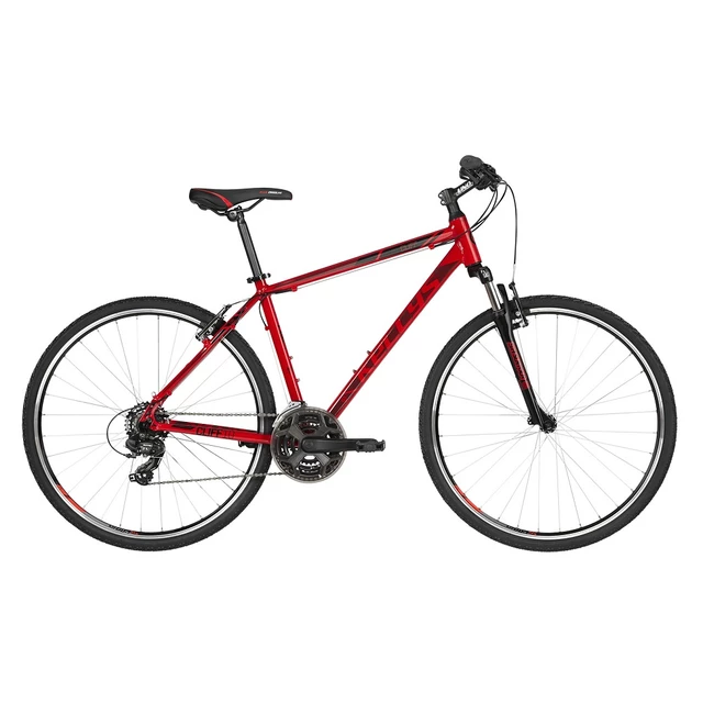 Men’s Cross Bike KELLYS CLIFF 10 28” – 2019 - Black Blue, S (17'') - Red