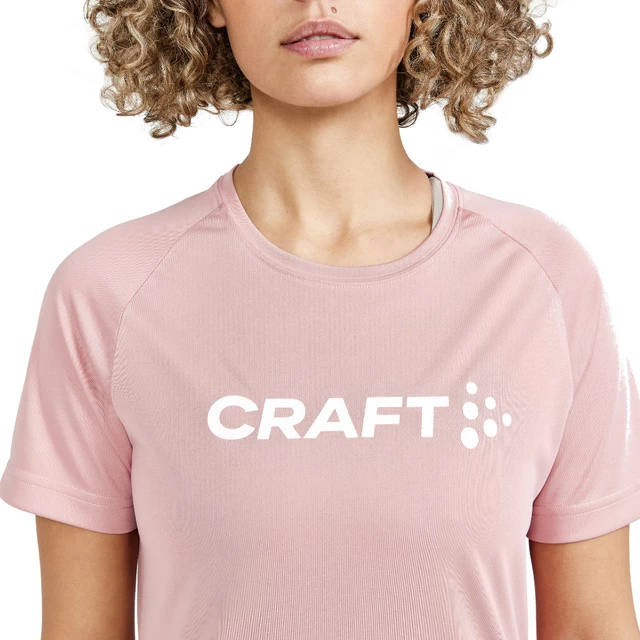 Dámske tričko CRAFT CORE Unify Logo - svetlo ružová