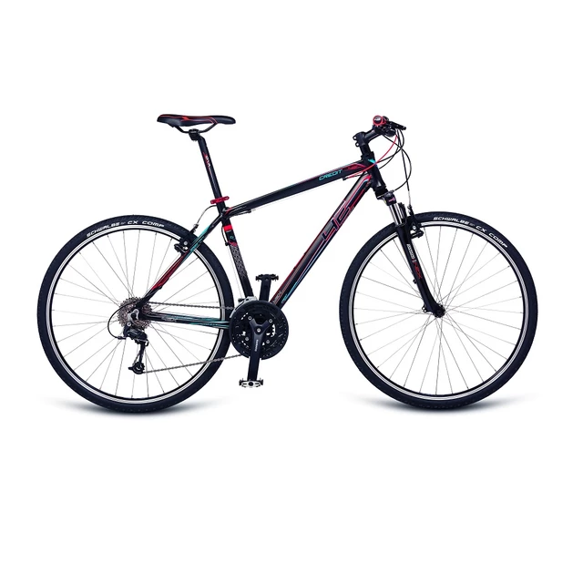 Pánsky crossový bicykel 4EVER Credit 28'' - model 2018 - čierno-oranžová