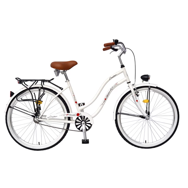 Dámsky mestský bicykel DHS Cruiser 2602 - model 2014 - biela - biela