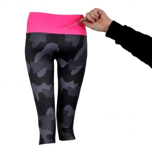 CRUSSIS 3/4 Leggings grau-rosa - tarn rosa