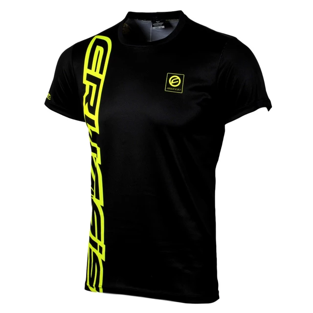 CRUSSIS Herren T-Shirt schwarz-gelb - schwarz-fluo gelb