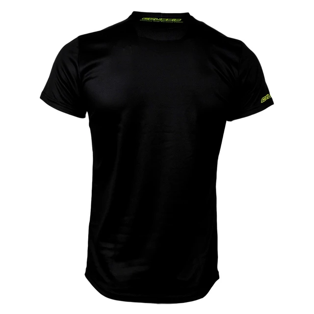 Men’s Short Sleeved T-Shirt CRUSSIS Black-Yellow - Black-Fluo Yellow