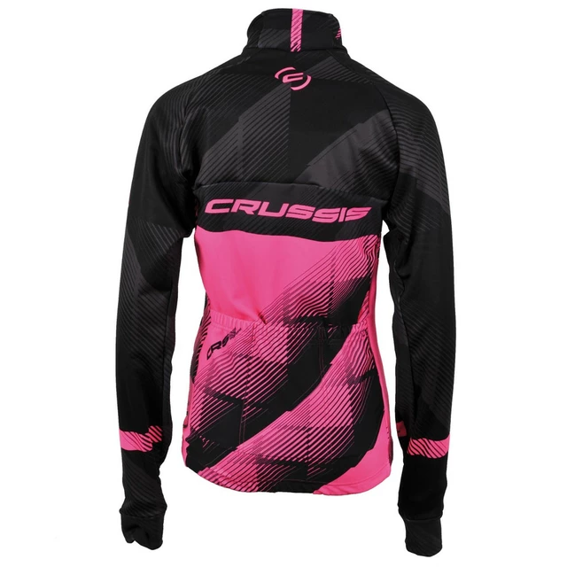 CRUSSIS Damen Radjacke schwarz-fluo pink