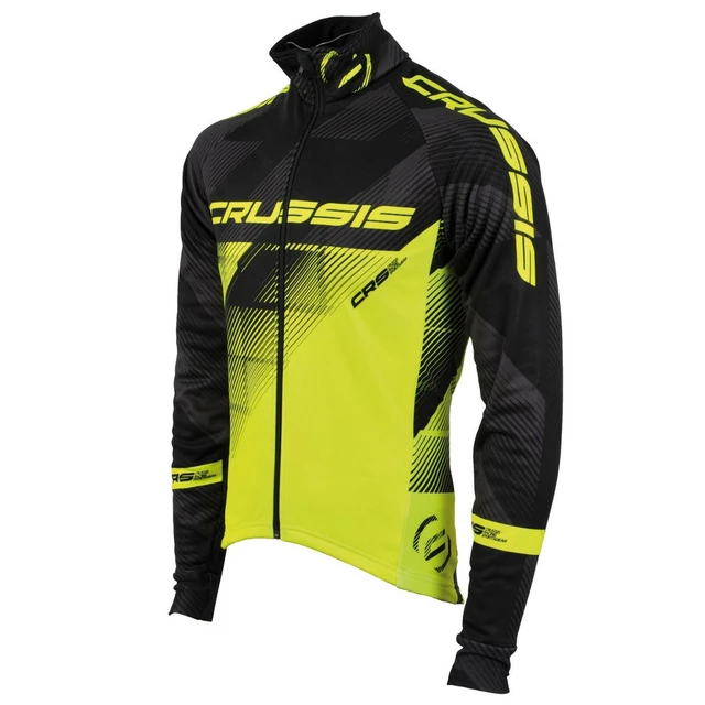 CRUSSIS Herren Radjacke schwarz-fluo gelb - schwarz-fluo gelb