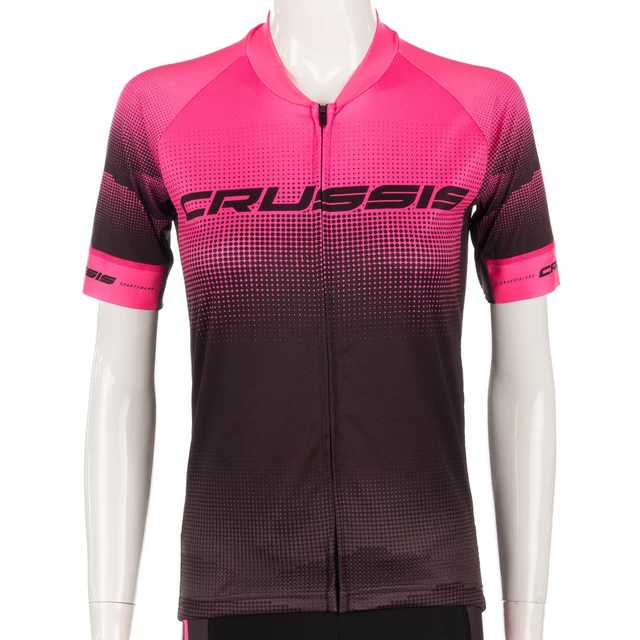 Women’s Short-Sleeved Cycling Jersey Crussis - Black-Pink, S - Black-Pink