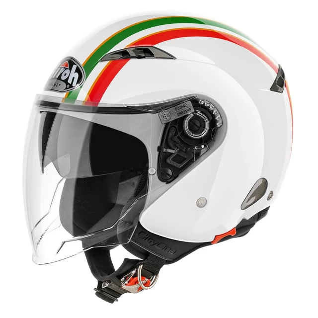 Airoh City One Style Motorradhelm - XS (53-54) - weiss/grün/rot