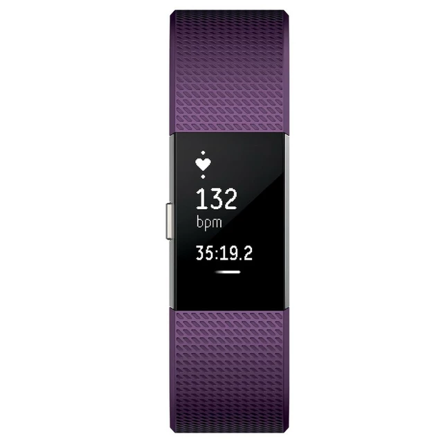 Fitness náramek Fitbit Charge 2 Plum Silver