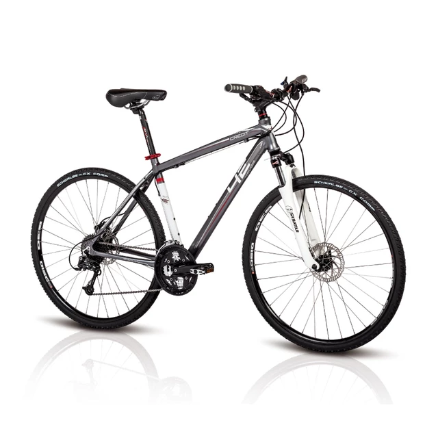 Crossový bicykel 4EVER Credit 2014 - kotúčové brzdy - šedo-biela