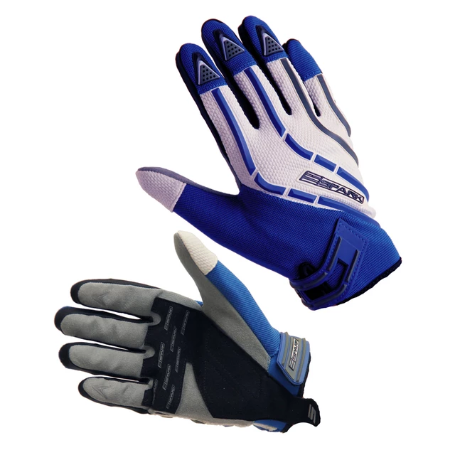 Motocross-Handschuhe Spark Cross Textil - blau