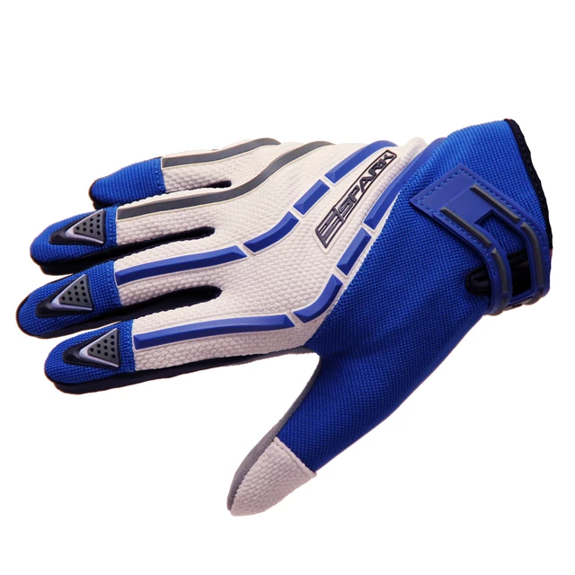 Motokrosové rukavice Spark Cross Textil - modrá