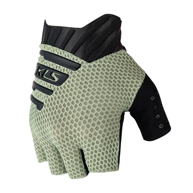 Cyklo rukavice Kellys Cutout Short 022 - Black - Sage Green