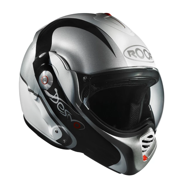 Motorcycle helmet ROOF Desmo Elico - White-Silver