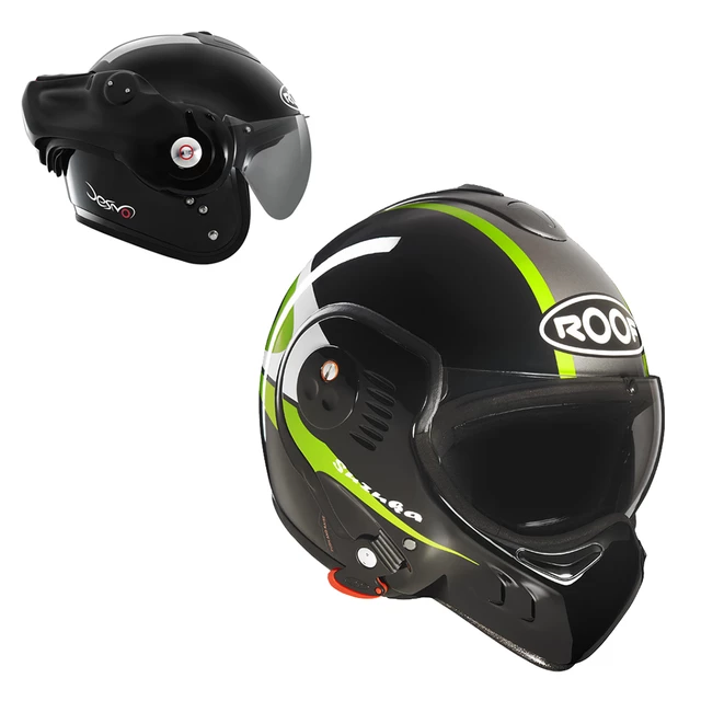 Motorcycle helmet ROOF Boxer V8 Suzuka - L(59-60) - Black-Green