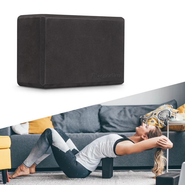 inSPORTline Bricky M Yoga Block - schwarz