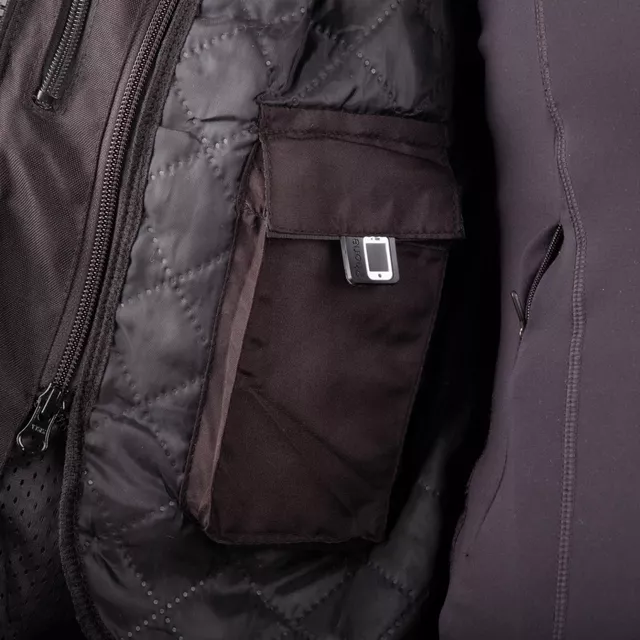 Dámská moto bunda W-TEC Barbata - černo-šedo-růžová