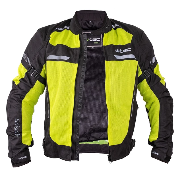 Men’s Summer Motorcycle Jacket W-TEC Saigair - Fluo Yellow-Black