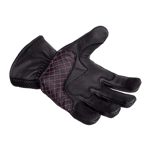 Dámské moto rukavice W-TEC Ladonna - černo-růžová