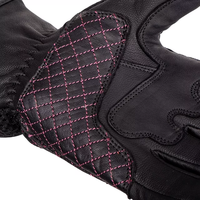 Dámské moto rukavice W-TEC Ladonna - černo-růžová