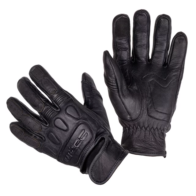 Kožené moto rukavice W-TEC Cherton II - černá - černá