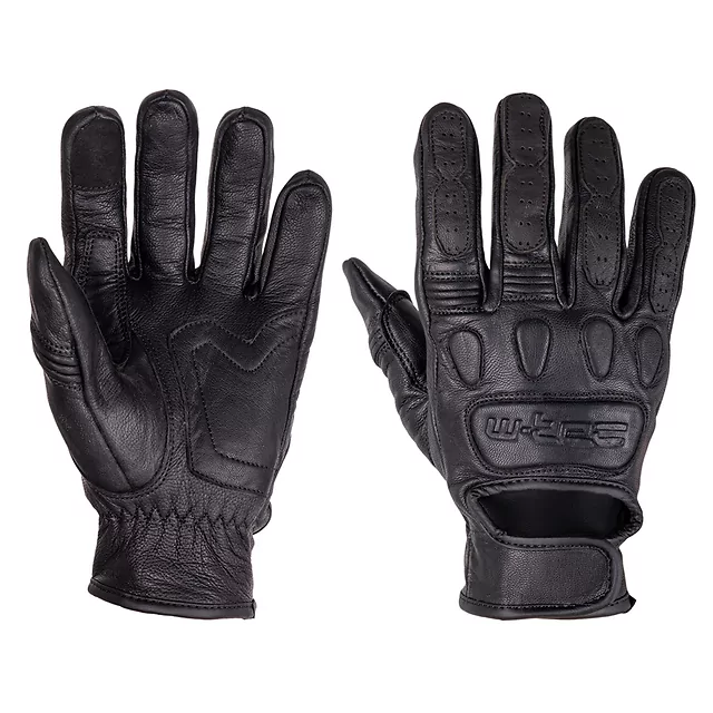 Kožené moto rukavice W-TEC Cherton II - černá