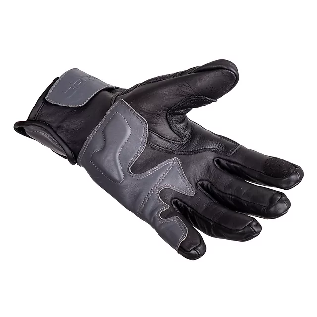 Kožené moto rukavice W-TEC Boldron - černo-šedá