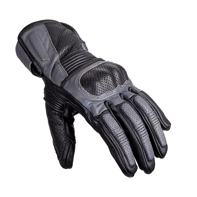 Kožené moto rukavice W-TEC Boldron - černo-šedá
