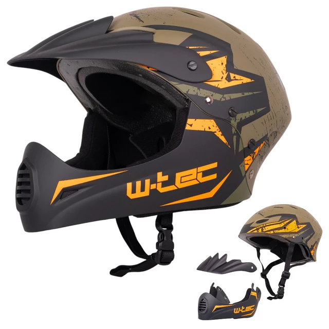 Каска Downhill W-TEC Campanero- зелен мат