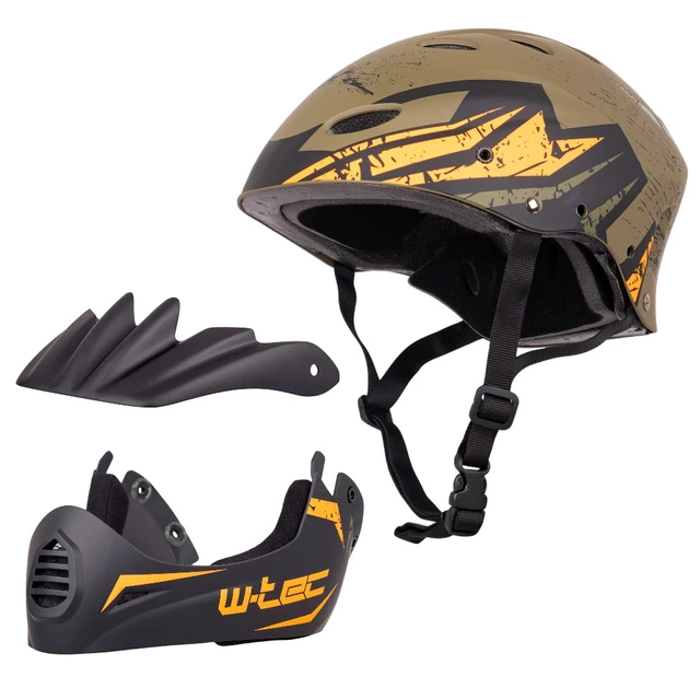 Каска Downhill W-TEC Campanero- зелен мат