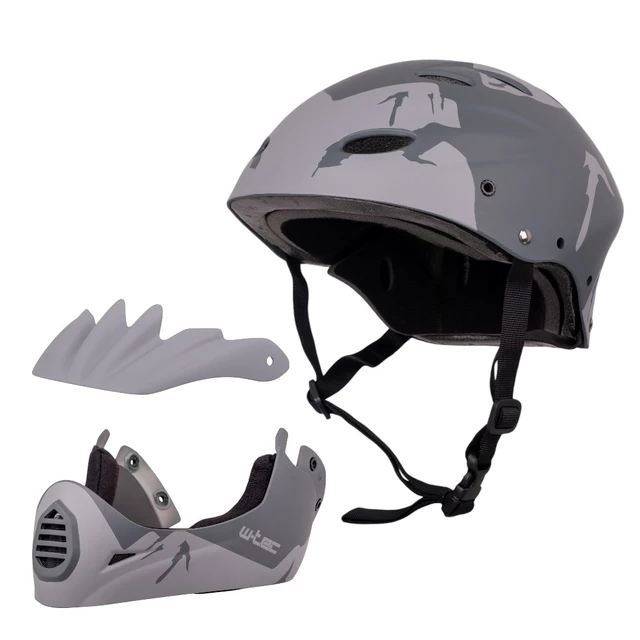 Каска Downhill W-TEC Campanero- сив мат
