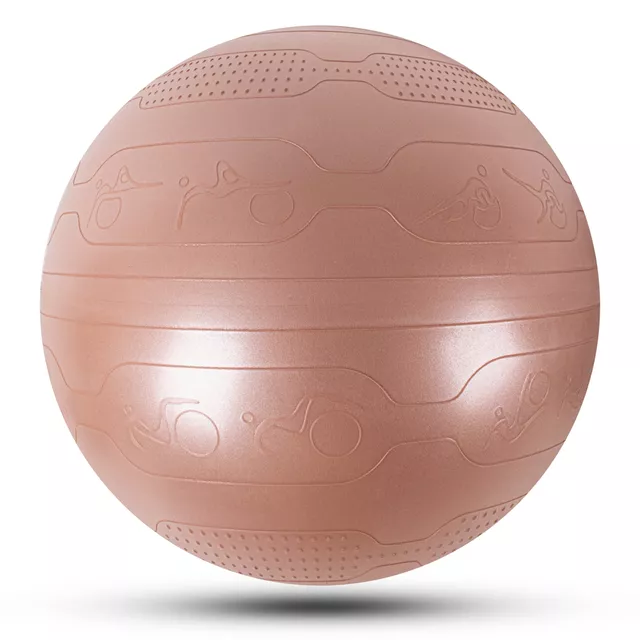 Piłka gimnastyczna fitness inSPORTline Stretch Ball 75 cm - Czarny - mus mokka
