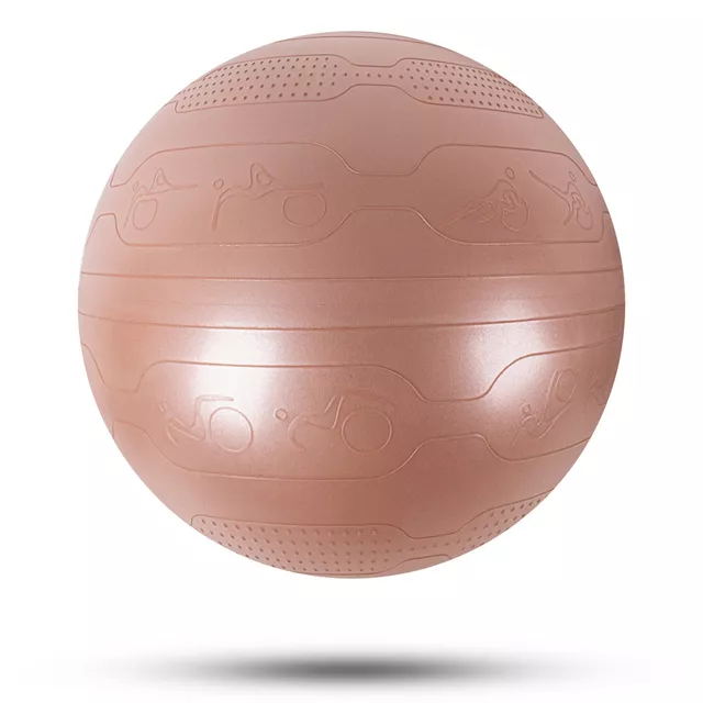 Piłka gimnastyczna inSPORTline Stretch Ball 55 cm - Czarny - mus mokka