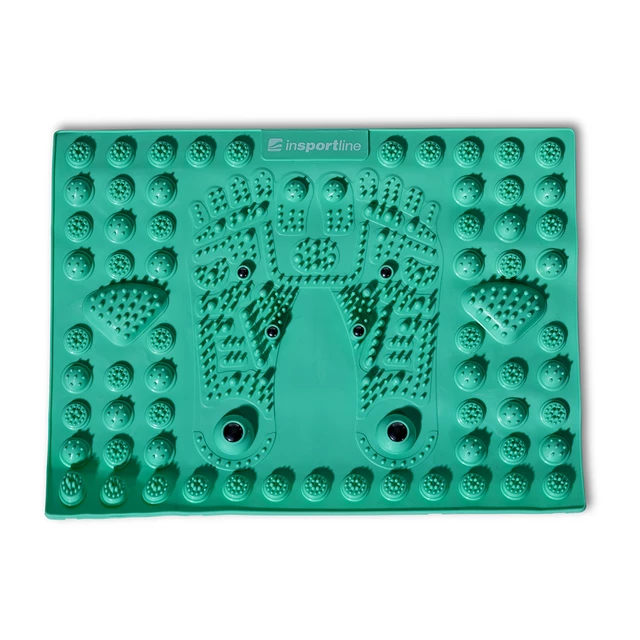 Foot Massage Mat inSPORTline Tilsipur 39 x 29 cm - Red - Green