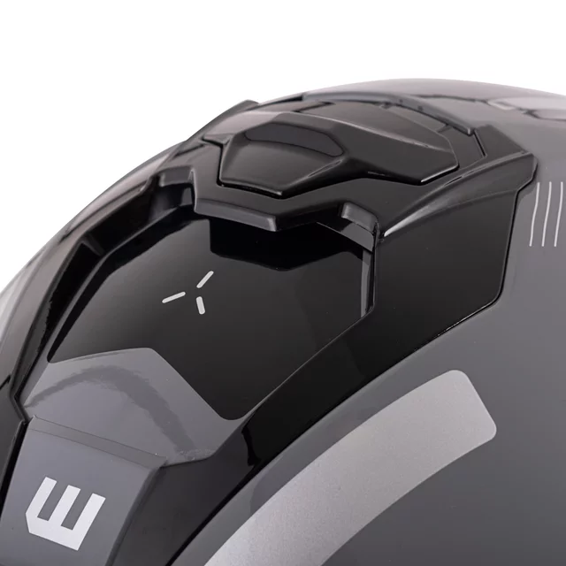 Překlopná moto přilba W-TEC Zoroz P/J - Matt Black-Fluo Pink