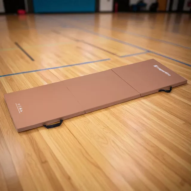 Składany materac gimnastyczny mata inSPORTline Trifold 180x60x3 cm - Czerwony