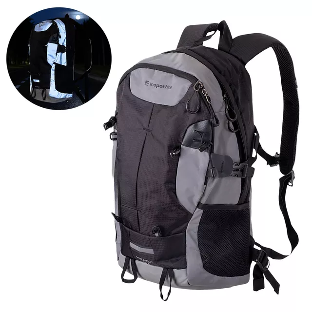 Reflective Backpack inSPORTline Miraklo - Black