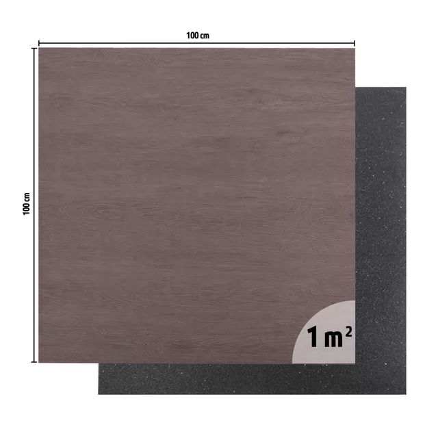 Zátěžová podložka inSPORTline Luxteko Flat 100x100x1,5 cm - dřevo - dřevo