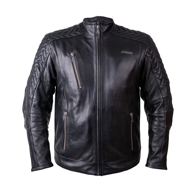 Leather Motorcycle Jacket W-TEC Elcabron - Black