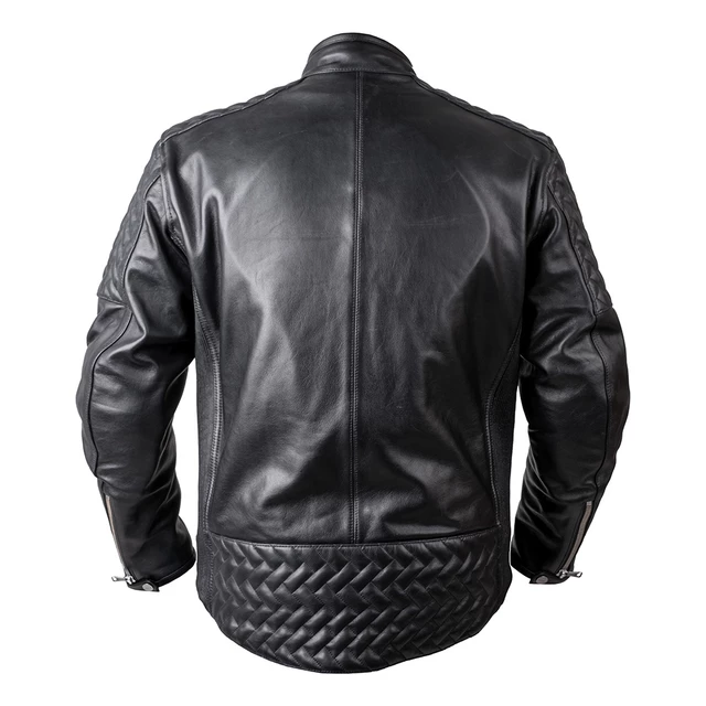 Leather Motorcycle Jacket W-TEC Elcabron - Black