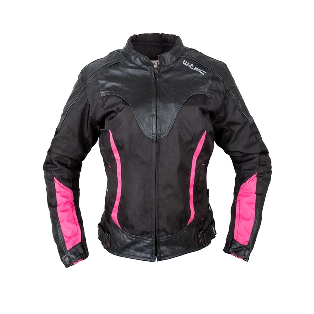 Dámská moto bunda W-TEC Durmana - černo-růžová